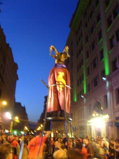 The Devil at start of procession. 