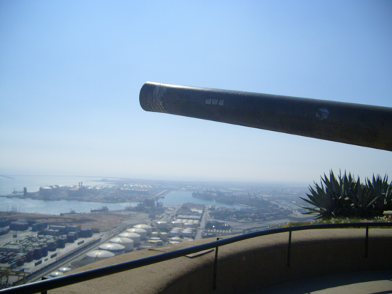 one of the canons at Montjuïc Castle