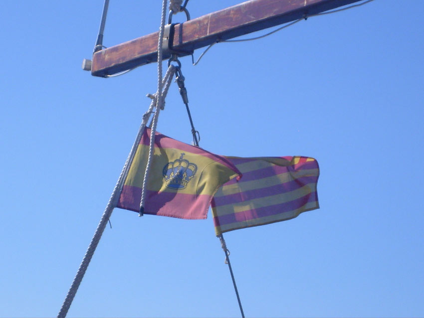 The Spanish flag - la Rojigualda - and the Catalan Senyera