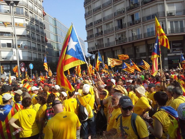 La Diada protest march - Spanish politics